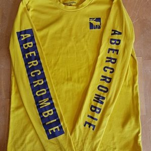 Abercrombie kids boys size 13/14 yellow long sleeve shirt